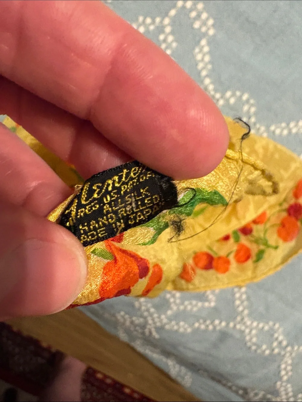 Yellow Cherry Print Women's Scarf